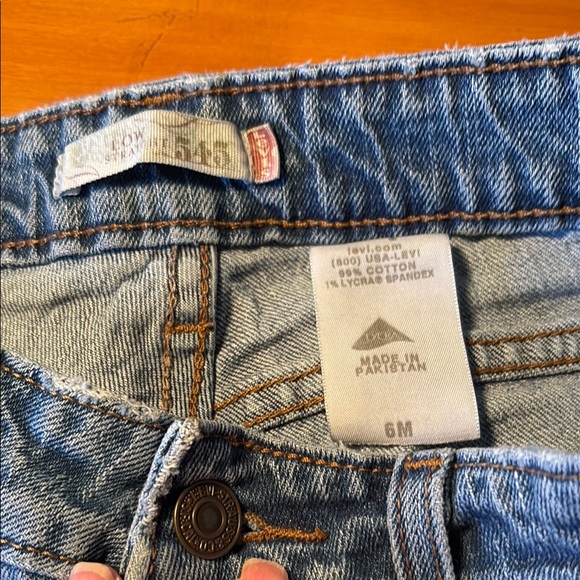 Levi's Blue Straight Jeans with Vintage Fading - Picture 5 of 6